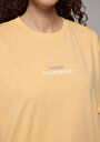 thumb-Afficher les détails de T-shirt À Manches Courtes Jaune Oversize Fit Droit Femme