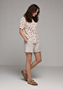 thumb-Afficher les détails de Chemise À Manches Courtes Beige  Fashion Fit Femme