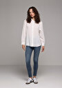 thumb-Afficher les détails de Chemise À Manches Longues Blanc Boyfriend Fit Jakarli Ratière Femme