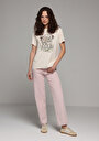 thumb-Afficher les détails de T-shirt À Manches Courtes Ecru Regular Fit Imprimé Femme