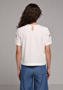 thumb-Afficher les détails de Blouse À Manches Courtes Ecru Regular Fit Manches Courtes Femme