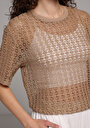 thumb-Afficher les détails de Tricoter Marron Regular Fit  Femme