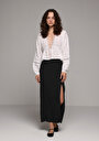 thumb-Afficher les détails de Jupe Noir  Pois Shally Maxi Femme