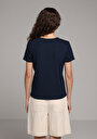 thumb-Afficher les détails de T-shirt À Manches Courtes Marine Regular Fit Droit Femme