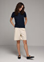 thumb-Afficher les détails de T-shirt À Manches Courtes Marine Regular Fit Droit Femme