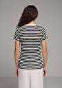 thumb-Afficher les détails de T-shirt À Manches Courtes Marine Regular Fit Rayé Femme