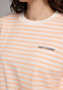 thumb-Afficher les détails de T-shirt À Manches Courtes Orange Regular Fit Rayé Femme