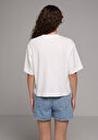 thumb-Afficher les détails de T-shirt À Manches Courtes Blanc Regular Fit Brodé Femme