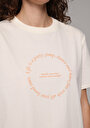 thumb-Afficher les détails de T-shirt À Manches Courtes Ecru Regular Fit Imprimé Femme