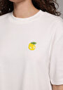 thumb-Afficher les détails de T-shirt À Manches Courtes Blanc Regular Fit Brodé Femme