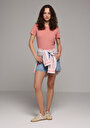thumb-Afficher les détails de T-shirt À Manches Courtes Rose Regular Fit Droit Femme