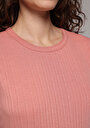 thumb-Afficher les détails de T-shirt À Manches Courtes Rose Regular Fit Droit Femme