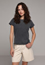 thumb-Afficher les détails de T-shirt À Manches Courtes Anthracite Regular Fit Droit Femme