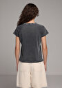 thumb-Afficher les détails de T-shirt À Manches Courtes Anthracite Regular Fit Droit Femme