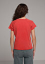 thumb-Afficher les détails de T-shirt À Manches Courtes Rouge Regular Fit Droit Femme