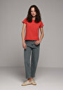 thumb-Afficher les détails de T-shirt À Manches Courtes Rouge Regular Fit Droit Femme