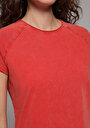 thumb-Afficher les détails de T-shirt À Manches Courtes Rouge Regular Fit Droit Femme