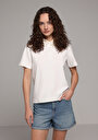 thumb-Afficher les détails de Blanc Regular Fit  Droit Pique Femme