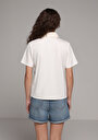 thumb-Afficher les détails de Blanc Regular Fit  Droit Pique Femme
