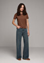 thumb-Afficher les détails de 970 Berry Pantalon    En Jean Regular Fit Femme