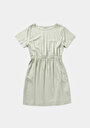 thumb-Afficher les détails de Robe Vert Regular Fit Manches Courtes Mini Sergé Femme