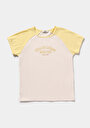 thumb-Afficher les détails de T-shirt À Manches Courtes Ecru Slim Fit Imprimé Femme