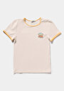 thumb-Afficher les détails de T-shirt À Manches Courtes Ecru Slim Fit Imprimé Femme