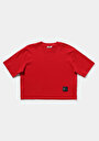 thumb-Afficher les détails de T-shirt À Manches Courtes Rouge Oversize Fit Droit Femme