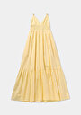 thumb-Afficher les détails de Robe Jaune Regular Fit  Maxi Voile Femme
