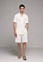 thumb-Afficher les détails de Chemise À Manches Courtes Blanc Droit Regular Fit Homme