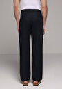 thumb-Afficher les détails de Pantalon Marine Straight Leg Medium Rise En Lin Regular Fit Homme