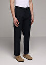 thumb-Afficher les détails de Pantalon Marine Straight Leg Medium Rise En Lin Regular Fit Homme
