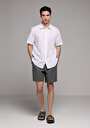 thumb-Afficher les détails de Chemise À Manches Courtes Blanc Droit Regular Fit Homme