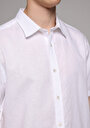 thumb-Afficher les détails de Chemise À Manches Courtes Blanc Droit Regular Fit Homme