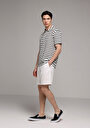 thumb-Afficher les détails de T-shirt Polo À Manches Courtes Marine Rayé Regular Fit Homme