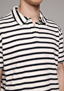 thumb-Afficher les détails de T-shirt Polo À Manches Courtes Marine Rayé Regular Fit Homme