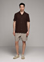 thumb-Afficher les détails de Chemise À Manches Courtes Marron Jakarli Regular Fit Homme