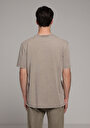 thumb-Afficher les détails de T-shirt À Manches Courtes Beige Regular Fit Droit Homme