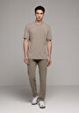 thumb-Afficher les détails de T-shirt À Manches Courtes Beige Regular Fit Droit Homme