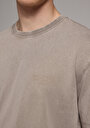thumb-Afficher les détails de T-shirt À Manches Courtes Beige Regular Fit Droit Homme