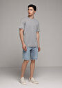 thumb-Afficher les détails de T-shirt À Manches Courtes Gris Regular Fit Droit Homme