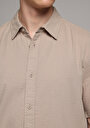 thumb-Afficher les détails de Chemise À Manches Courtes Beige Droit Regular Fit Homme