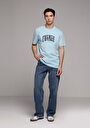 thumb-Afficher les détails de T-shirt À Manches Courtes Bleu Regular Fit Droit Homme