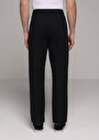 thumb-Afficher les détails de Pantalon Noir Straight Leg Medium Rise En Sergé Regular Fit Homme