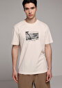 thumb-Afficher les détails de T-shirt À Manches Courtes Beige Regular Fit Droit Homme