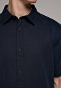 thumb-Afficher les détails de Chemise À Manches Courtes Marine Droit Regular Fit Homme