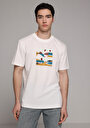 thumb-Afficher les détails de T-shirt À Manches Courtes Blanc Regular Fit Droit Homme