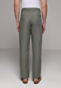 thumb-Afficher les détails de Pantalon Vert Straight Leg Medium Rise En Lin Regular Fit Homme