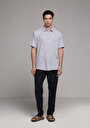 thumb-Afficher les détails de Chemise À Manches Courtes Bleu Droit Regular Fit Homme