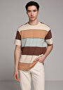 thumb-Afficher les détails de T-shirt À Manches Courtes Corail Regular Fit Rayé Homme
